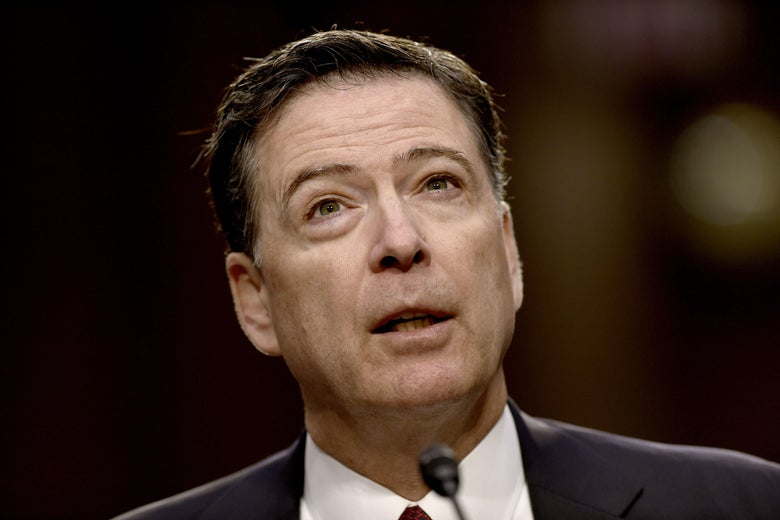 Former FBI Director James Comey testifies before the US Senate Select Committee on Intelligence hearing on Capitol Hill in Washington, DC, June 8, 2017.